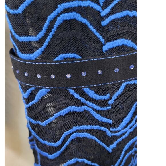 Chere Maselle Shirt Womens 94-106-175 Sheer Rhinestone Embellished Corpcore Top - Picture 8 of 12